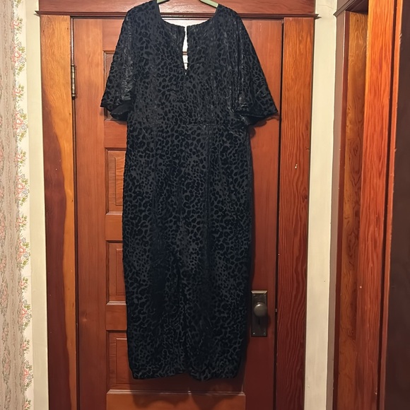 Anthropologie Burnout velvet jumpsuit - Picture 5 of 5